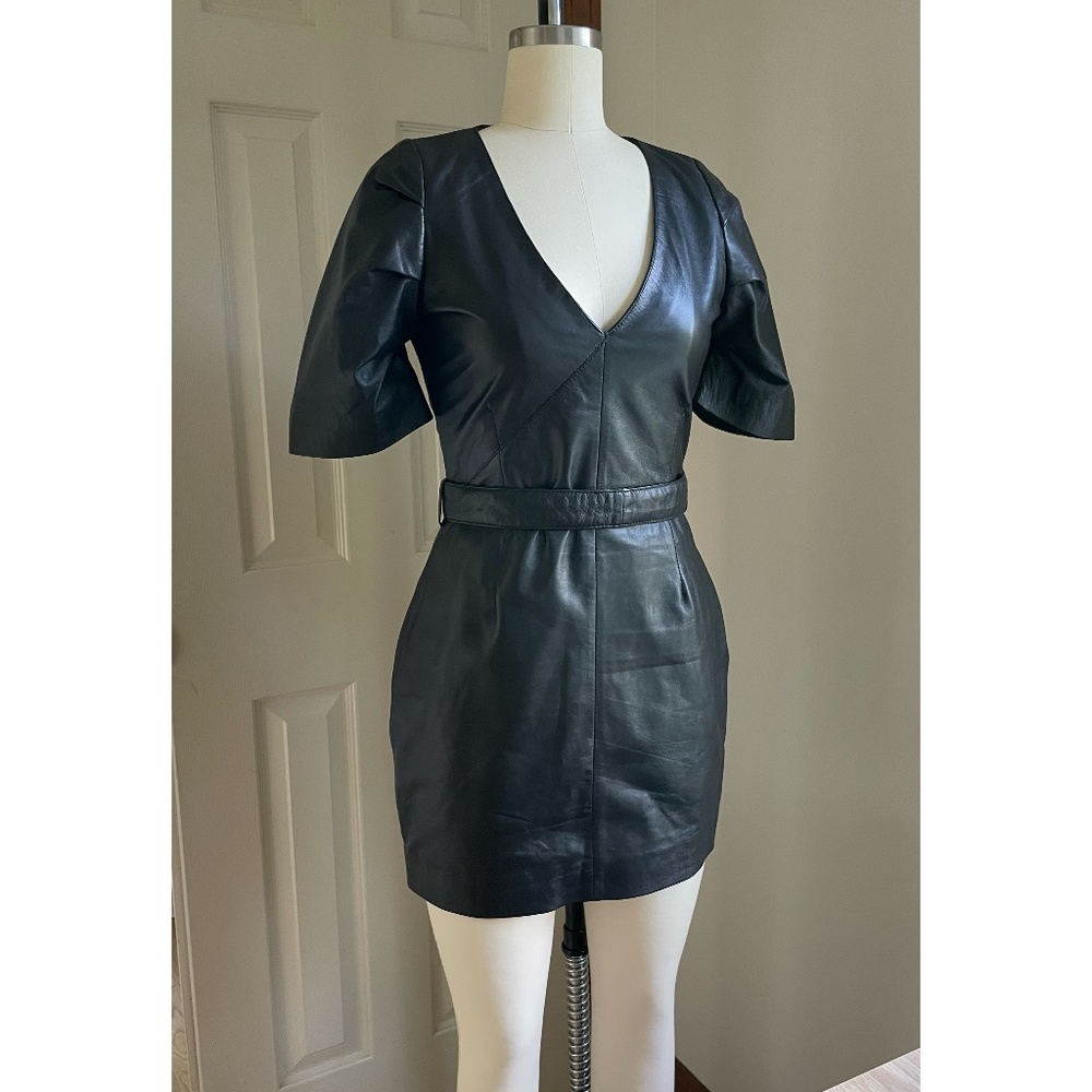 Atoir Black Leather Mini Dress Women’s Small